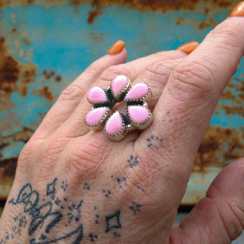 'Cluster' Floating Ring - Pink Conch - Pick Option