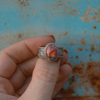 ‘Desert Day & Night' Storyteller Ring - Orange Dahlia - Size 10  - Pick Option