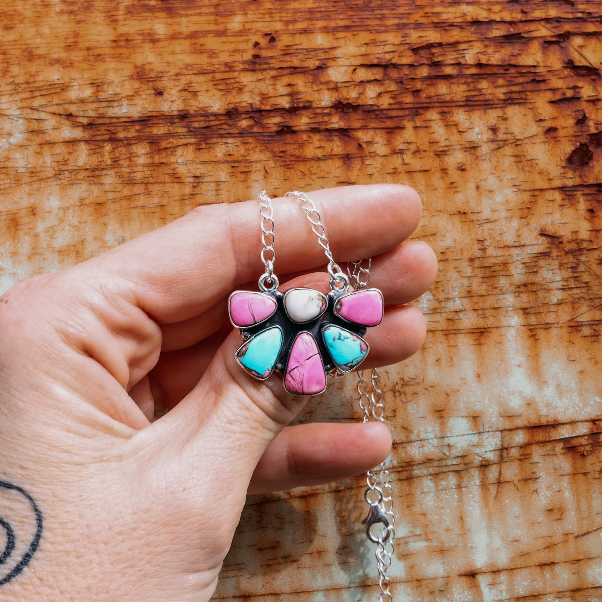 ‘Half Cluster' Necklace - Cotton Candy - Pick Option