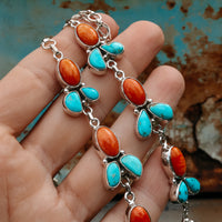 ‘3 Piece Set' - Kingman Turquoise & Orange Spiny