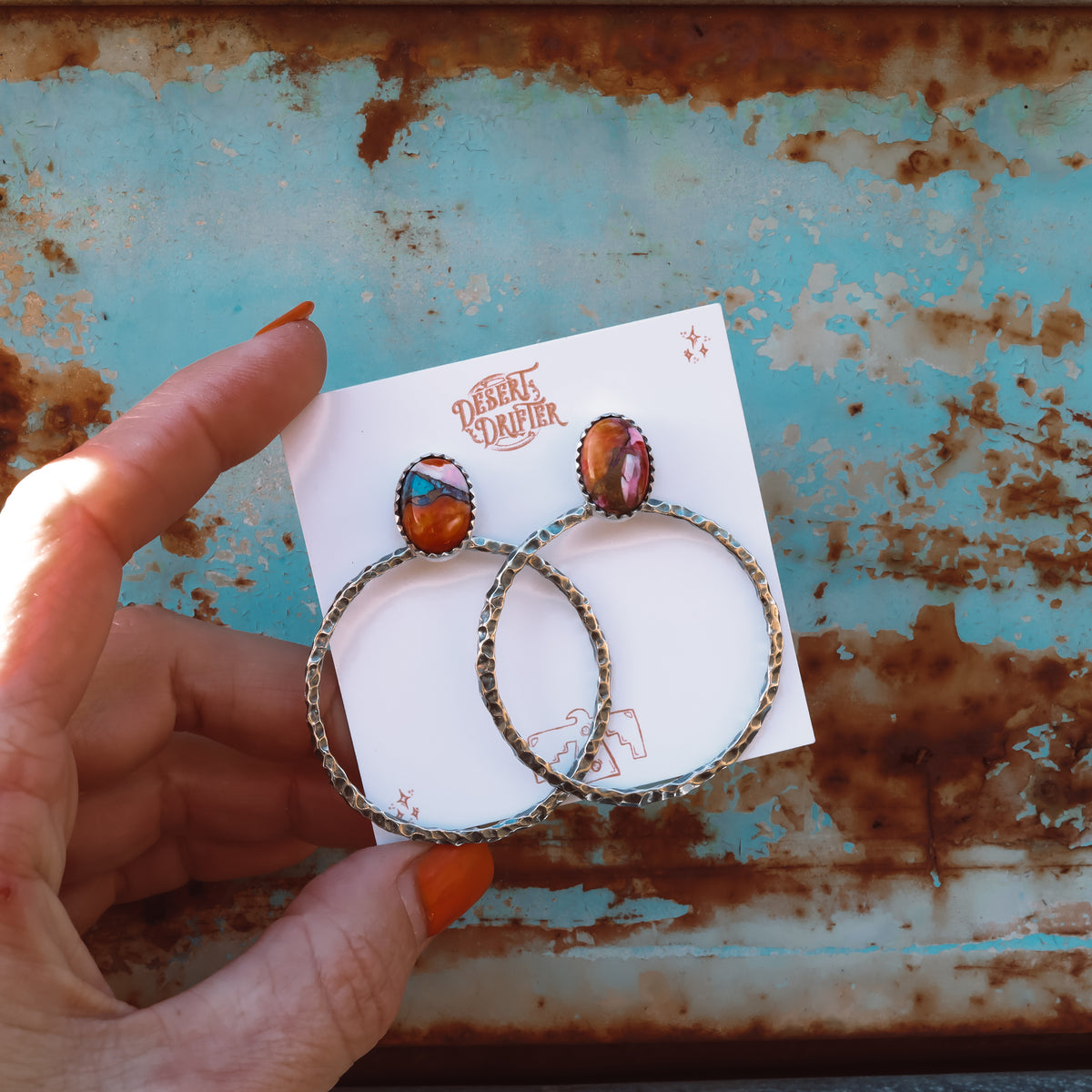 Hinge Hoops - Orange Dahlia - Pick Option