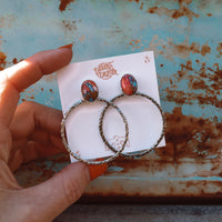 Hinge Hoops - Orange Dahlia - Pick Option