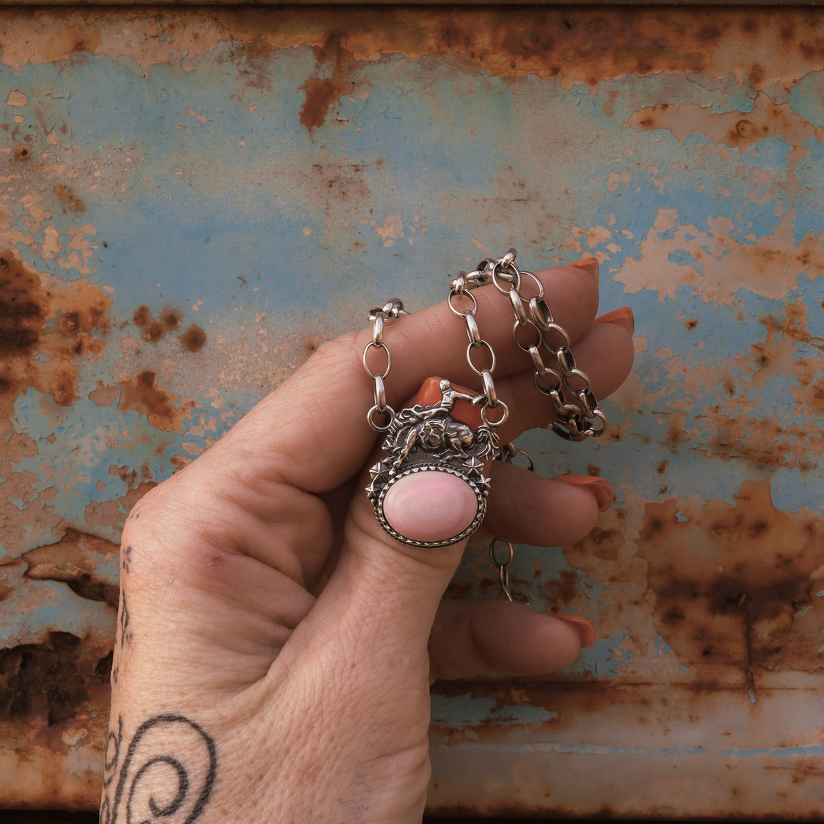 'Fuck Around and Find Out' Necklace - Pink Conch