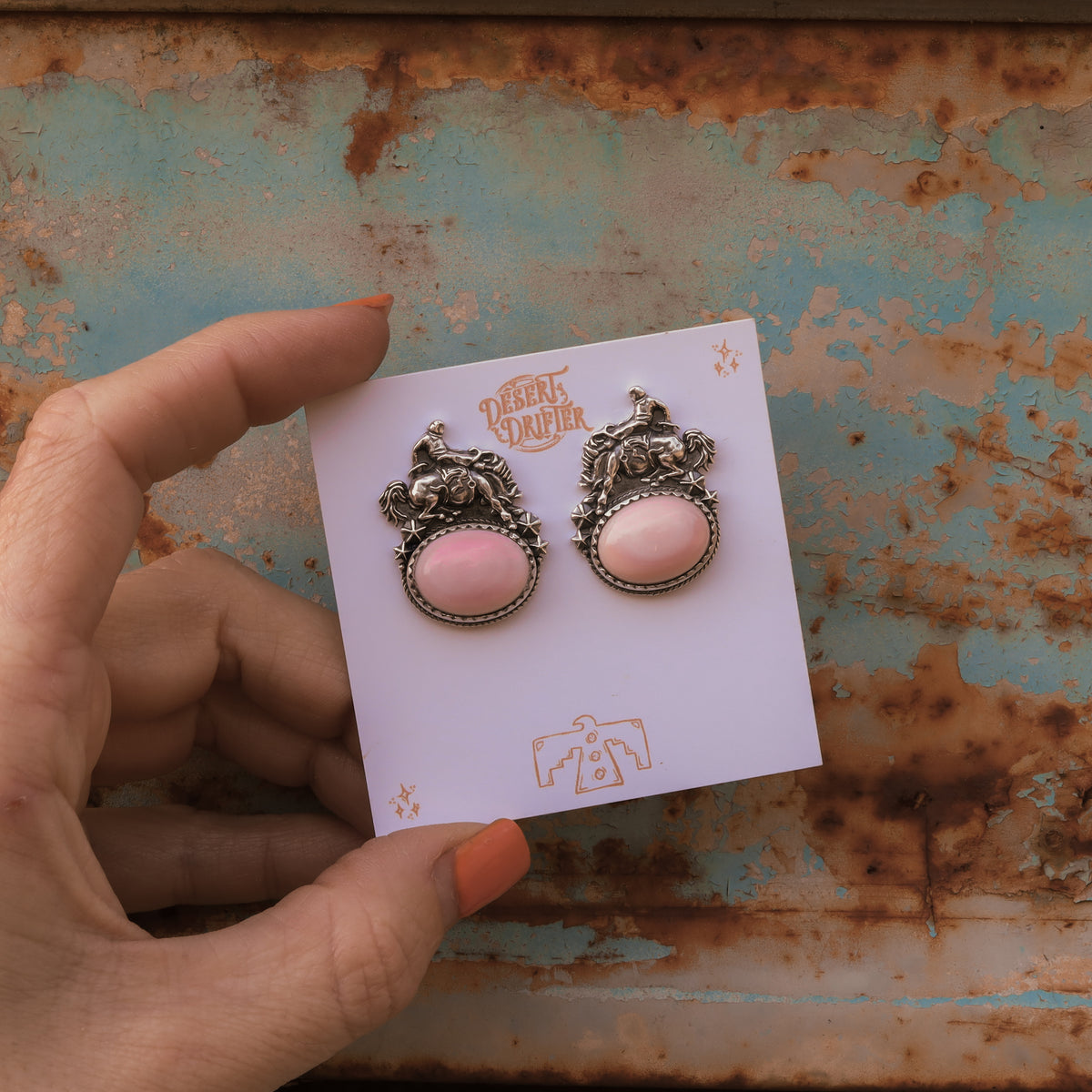 'Fuck Around and Find Out' Earrings - Pink Conch