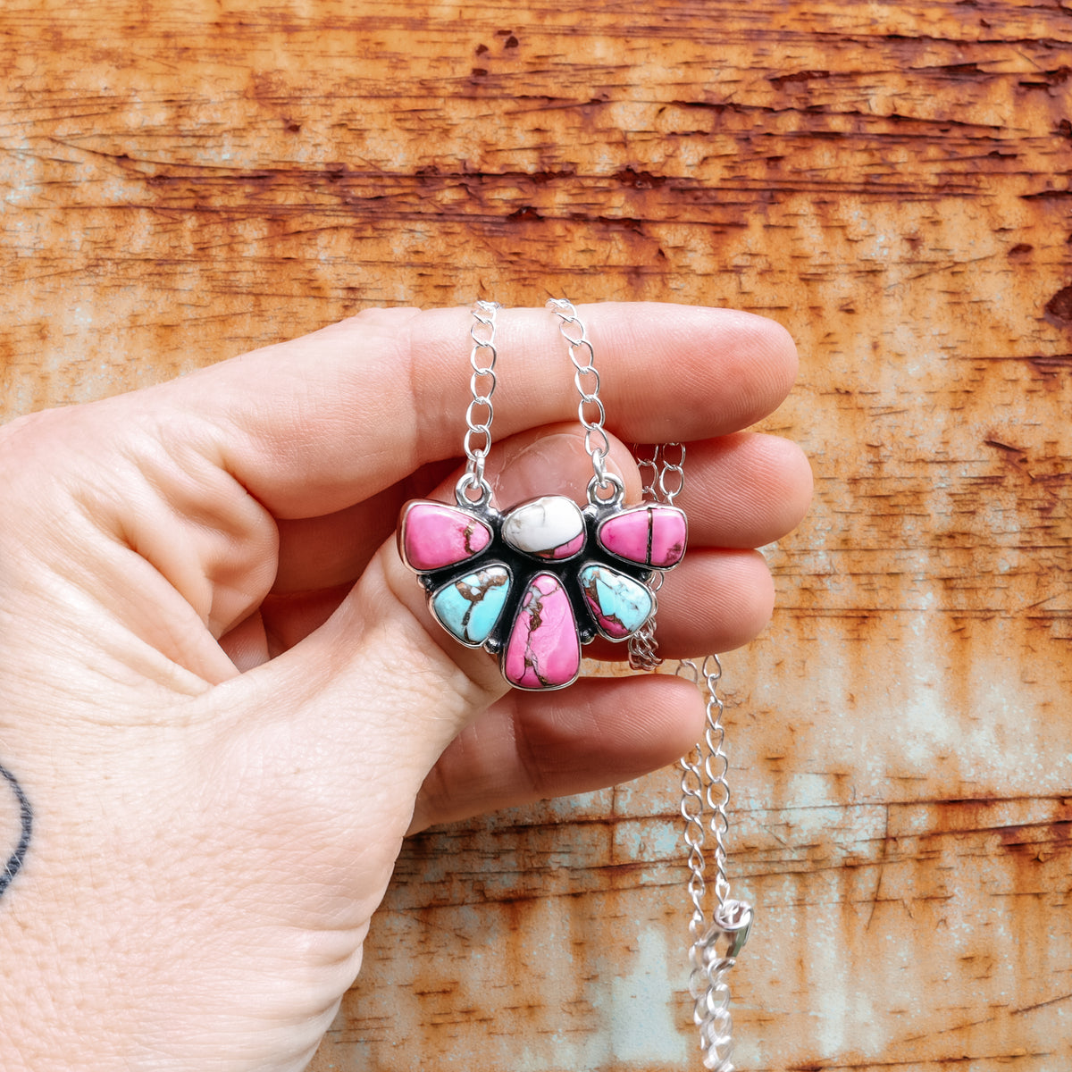 ‘Half Cluster' Necklace - Cotton Candy - Pick Option