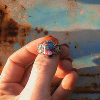 ‘Desert Day & Night' Storyteller Ring - Orange Dahlia - Size 8.25  - Pick Option