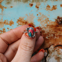 'Moon & Star' Ring - Orange Dahlia - Size 9 - Pick Option