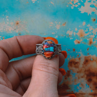 ‘Desert Day & Night' Storyteller Ring - Orange Dahlia - Size 8.25  - Pick Option