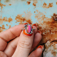 'Moon & Star' Ring - Orange Dahlia - Size 9 - Pick Option