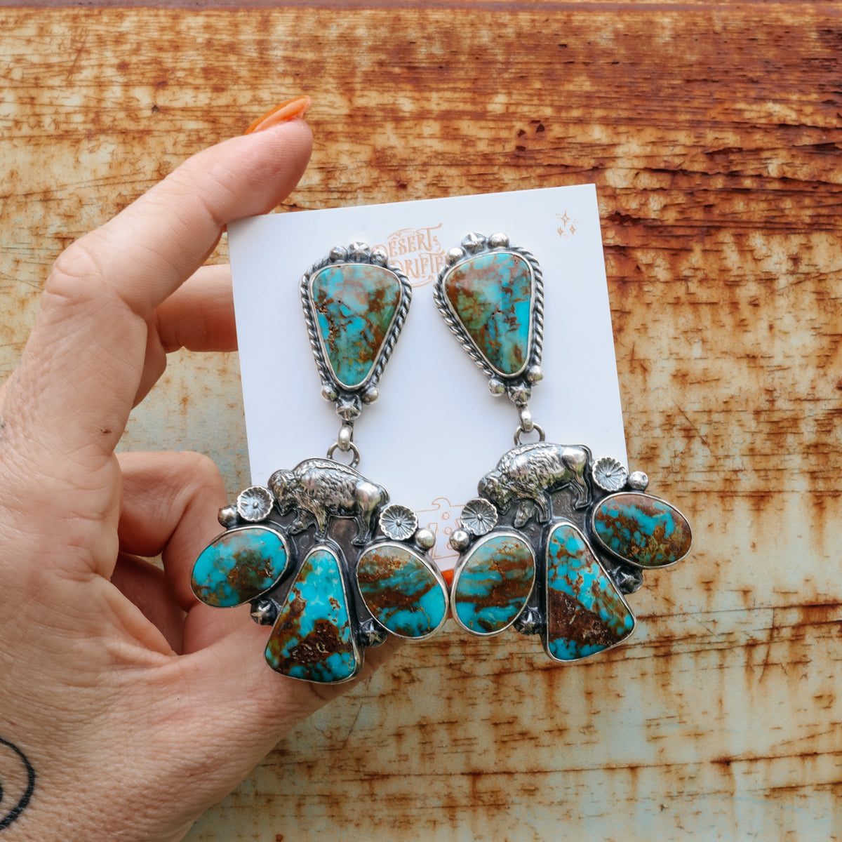 'Frontier Bison’ Earrings - Kingman