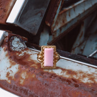 Bar Ring - Pink Conch - 18K Gold - Pick Option