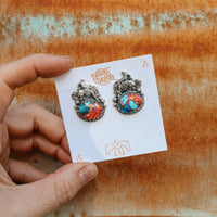 'Fuck Around and Find Out' Earrings - Orange Dahlia - Pick Option