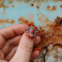 'Moon & Star' Ring - Orange Dahlia - Size 8 - Pick Option