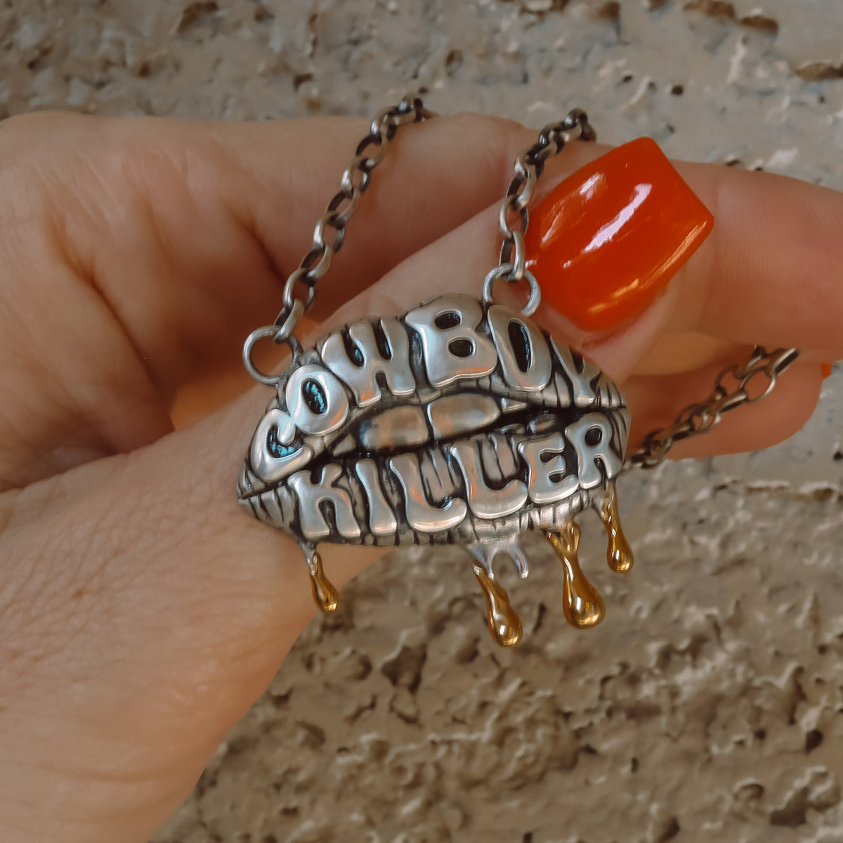 ‘Cowboy Killer' Necklace - 18k Good & Sterling Silver