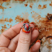 'Moon & Star' Ring - Orange Dahlia - Size 8 - Pick Option