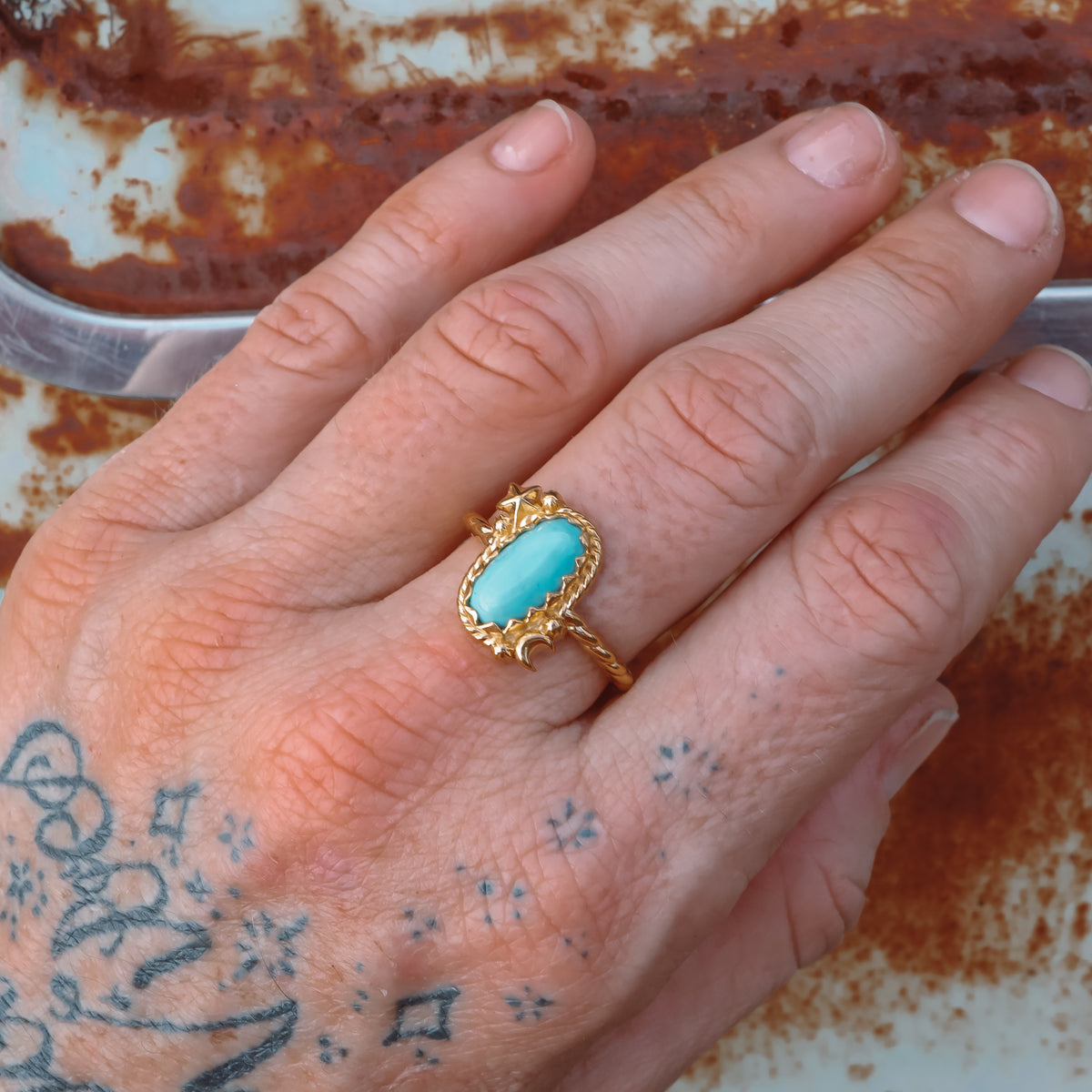 'Moon & Star' Ring - 18K Gold - Kingman - Pick Option