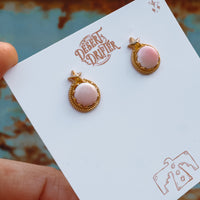 'Star Baby' Midi Studs - Pink Conch - 18K Gold