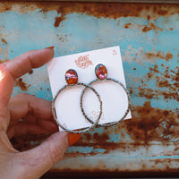 Hinge Hoops - Orange Dahlia - Pick Option