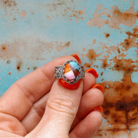 ‘Desert Day & Night' Storyteller Ring - Orange Dahlia - Size 6.25 - Pick Option