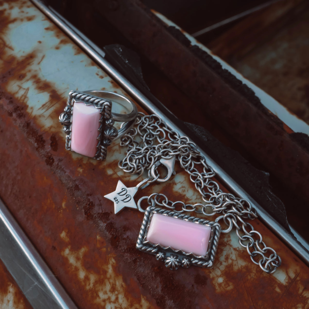 ***PRE-ORDER*** Bar Ring - Pink Conch - Sterling - Pick Option