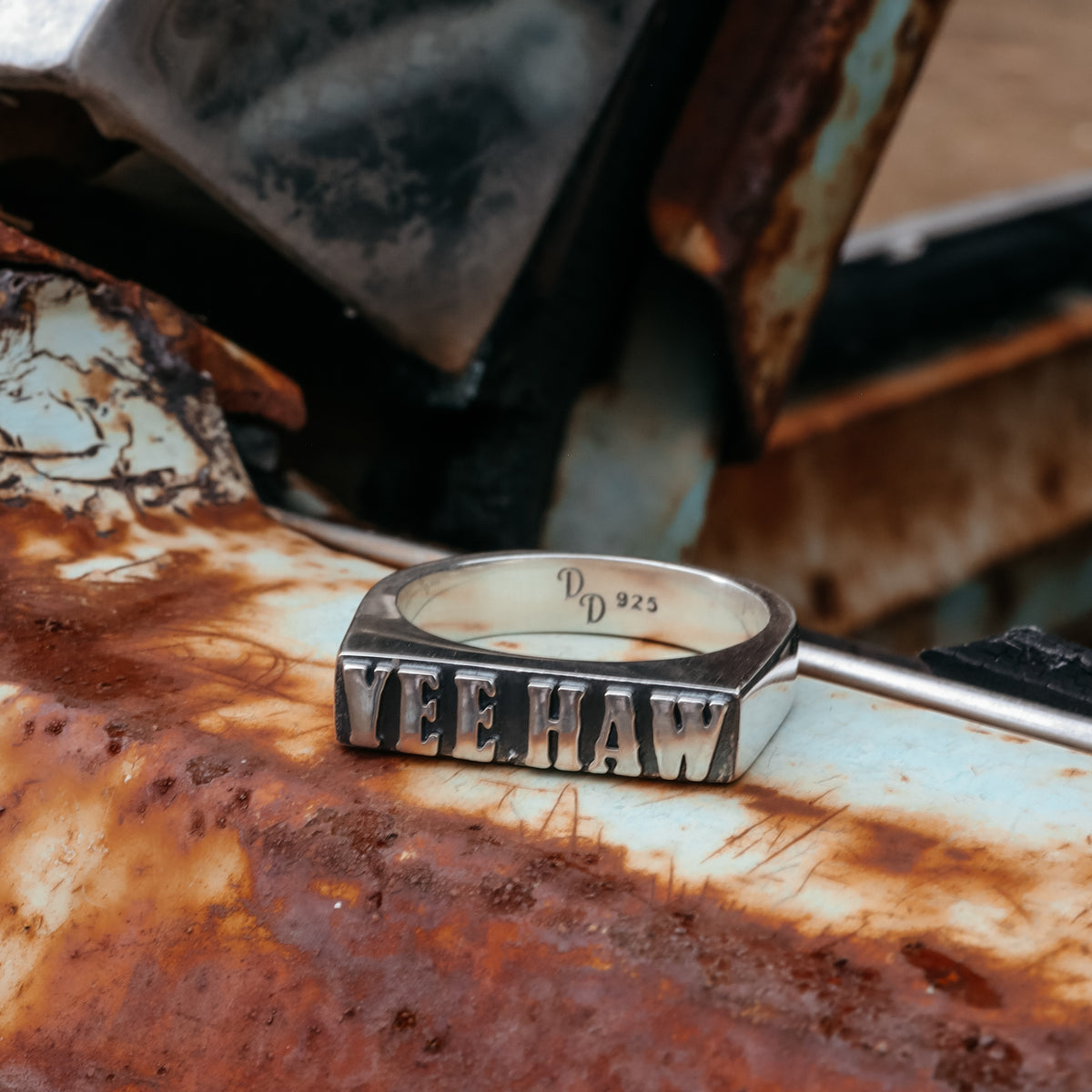 ‘Yee Haw' Signet Ring - Sterling Silver - Pick Option