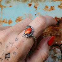 'Moon & Star' Ring - Orange Dahlia - Size 7 - Pick Option