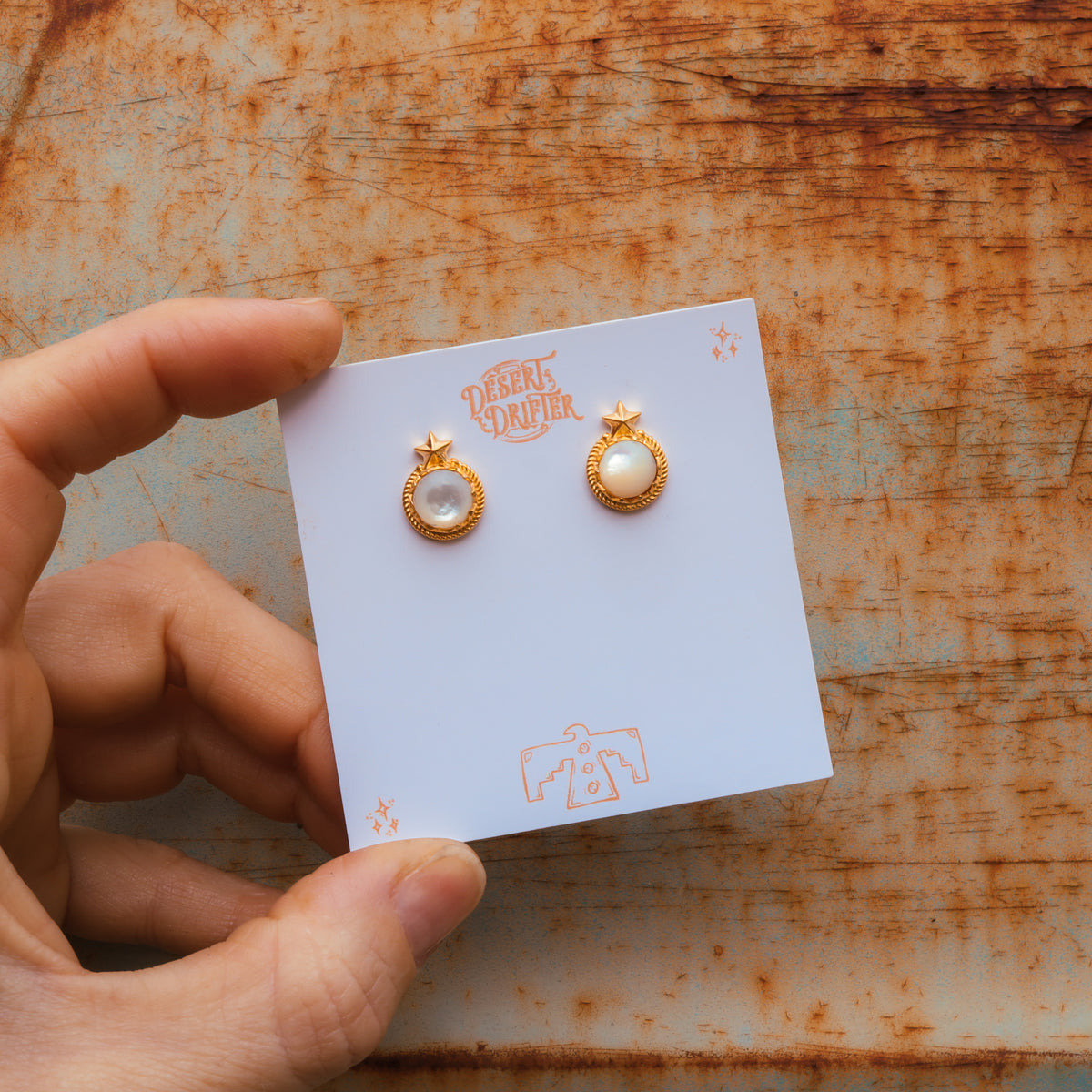 'Star Baby' Midi Studs - Pearl - 18K Gold