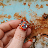 'Moon & Star' Ring - Orange Dahlia - Size 8 - Pick Option