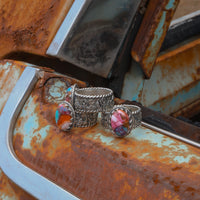 ‘Desert Day & Night' Storyteller Ring - Orange Dahlia - Size 7.25  - Pick Option