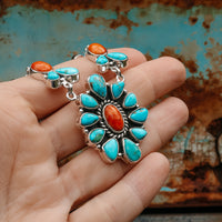 ‘3 Piece Set' - Kingman Turquoise & Orange Spiny