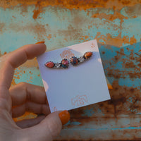 ‘Star Crystal Crawler' Earrings - Orange Dahlia X Kingman - Pick Option