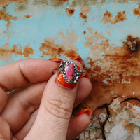 'Moon & Star' Ring - Orange Dahlia - Size 8 - Pick Option