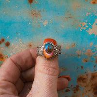 ‘Desert Day & Night' Storyteller Ring - Orange Dahlia - Size 9.25  - Pick Option