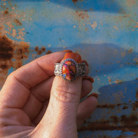 ‘Desert Day & Night' Storyteller Ring - Orange Dahlia - Size 9.25  - Pick Option