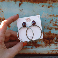 Hinge Hoops - Purple Spiny