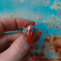 ‘Desert Day & Night' Storyteller Ring - Orange Dahlia - Size 7.25  - Pick Option