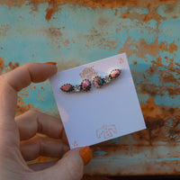 ‘Star Crystal Crawler' Earrings - Orange Dahlia X Kingman - Pick Option