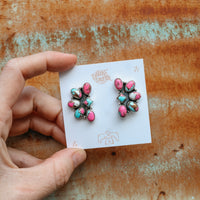 ‘Half Cluster' Earrings - Cotton Candy - Pick Option