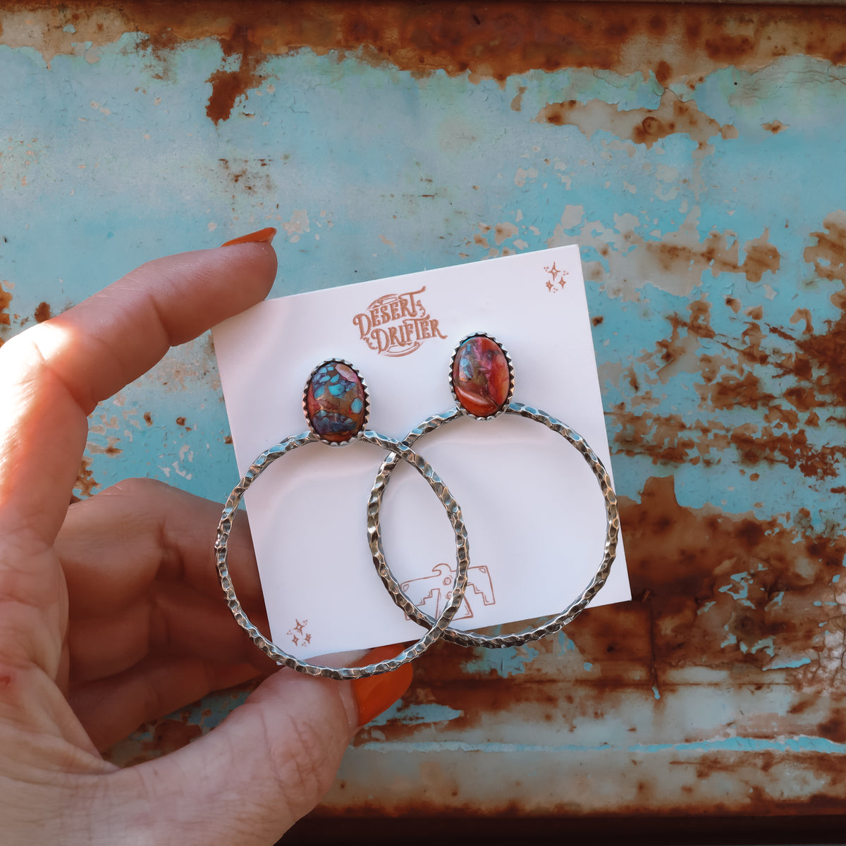 Hinge Hoops - Orange Dahlia - Pick Option