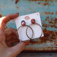 Hinge Hoops - Orange Dahlia - Pick Option