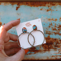 Hinge Hoops - Orange Dahlia - Pick Option