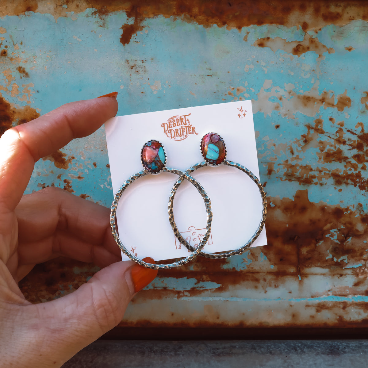 Hinge Hoops - Orange Dahlia - Pick Option