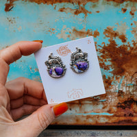 'Fuck Around and Find Out' Earrings - Purple Violet - Pick Option