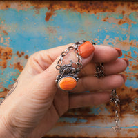 'Fuck Around and Find Out' Necklace - Orange Spiny