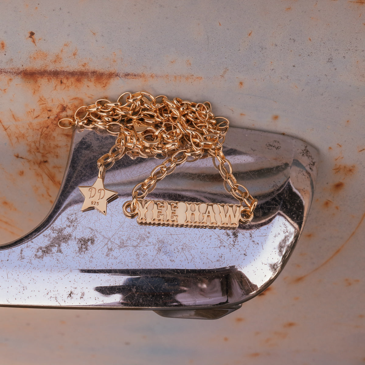 ‘Yee Haw' Necklace - 18k Gold