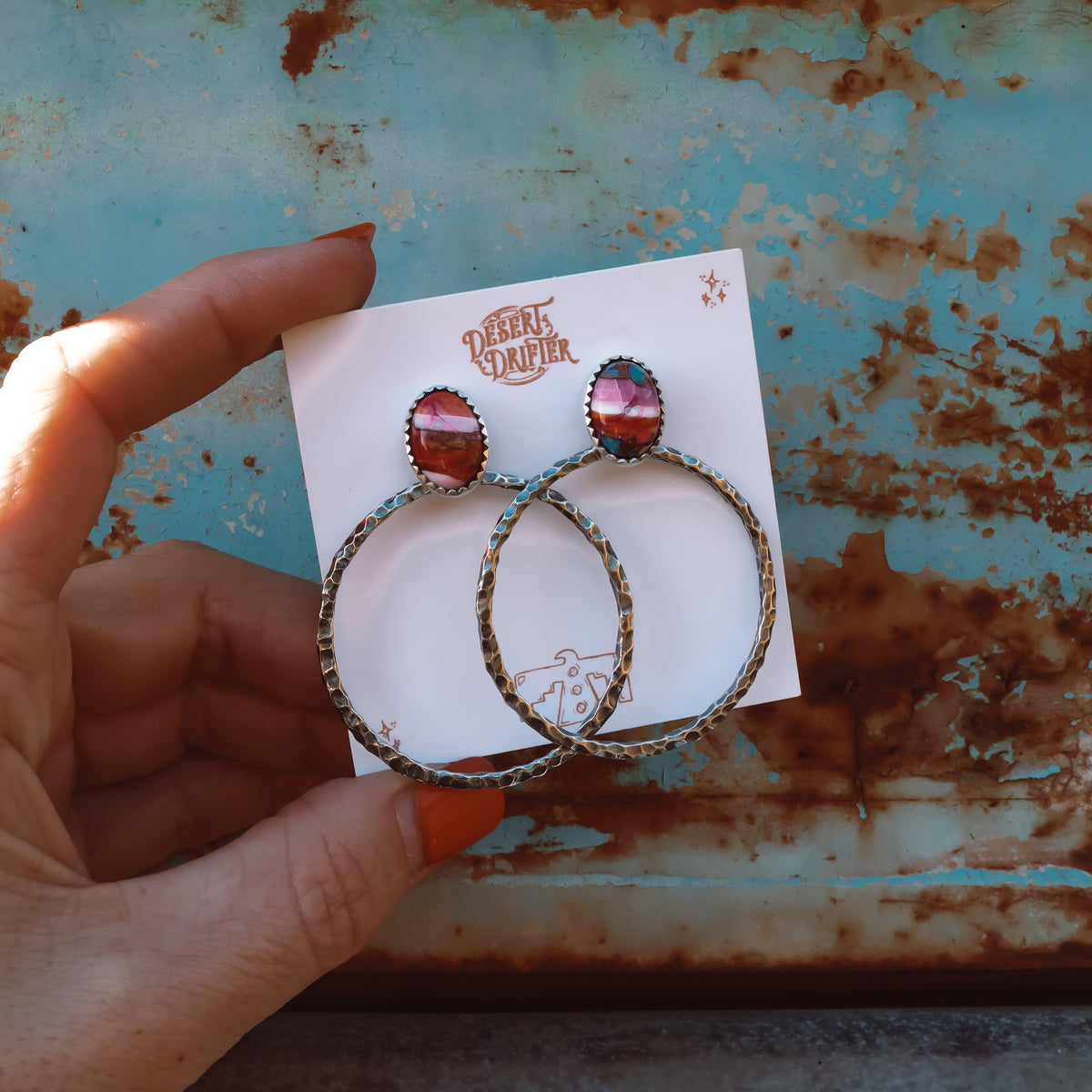 Hinge Hoops - Orange Dahlia - Pick Option