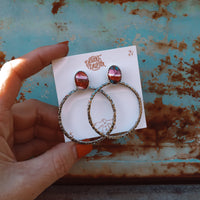 Hinge Hoops - Orange Dahlia - Pick Option