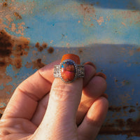 ‘Desert Day & Night' Storyteller Ring - Orange Dahlia - Size 8.25  - Pick Option