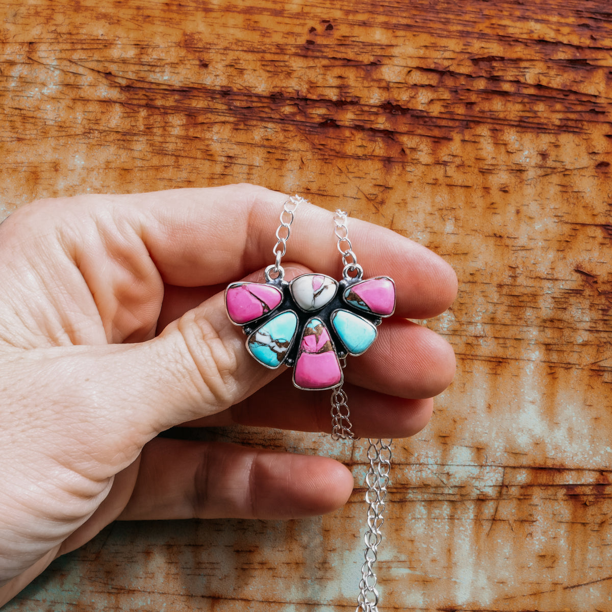 ‘Half Cluster' Necklace - Cotton Candy - Pick Option