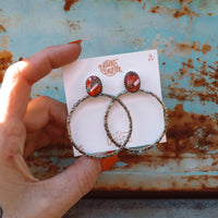 Hinge Hoops - Orange Dahlia - Pick Option